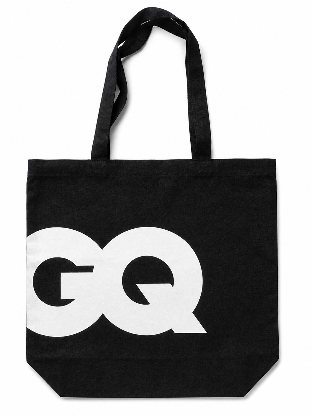 GQ Black Logo Tote Bag - Men's Canvas Shopper
